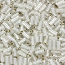 Miyuki Bugle 3mm Beads Silver lined crystal BGL1-1